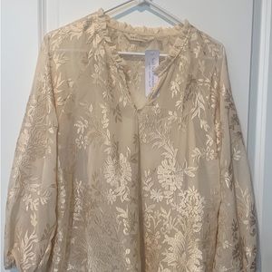 NWT Soft Surroundings Ladies Lace Winter White Top